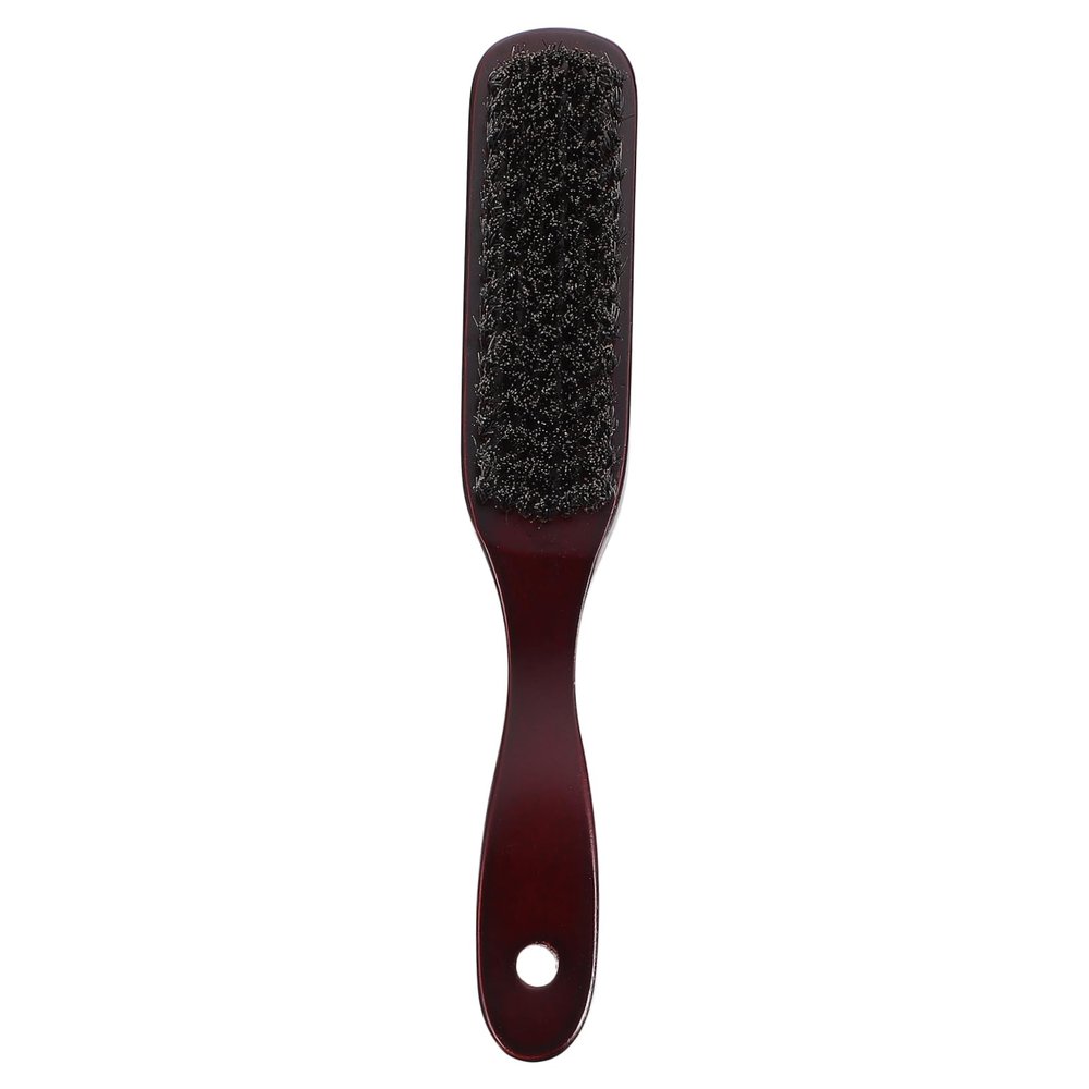 Beavorty Bristle Beard Brush Personal Care Accessory for Men Ergonomic Design Professional Salon Style Wooden Handle Facial Cleaning and Shaving Grooming Tool