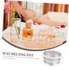 Operitacx Wax Melting Aluminum Bowl Wax Heater Inner Pot Hair Removal Waxing Supply Practical for Home Beauty and Candle Making view 3