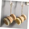 FUNOMOCYA 4pcs Dishwashing Brush Kitchen Cleaning Scrub Brush Wooden Handle for Kitchen Use view 3