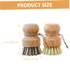 FUNOMOCYA 4pcs Dishwashing Brush Kitchen Cleaning Scrub Brush Wooden Handle for Kitchen Use view 4