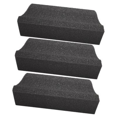 Housoutil 3pcs Beard Hair Sponges and Beard Hair Catcher Brush Set for Men Black for Sink Cleanup Mens Grooming Kit Accessory