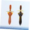 PartyKindom 2pcs Silicone Toothbrush Training Brush Boys and Girls Oral Care Tool Teething Toy for Boy Girl view 4