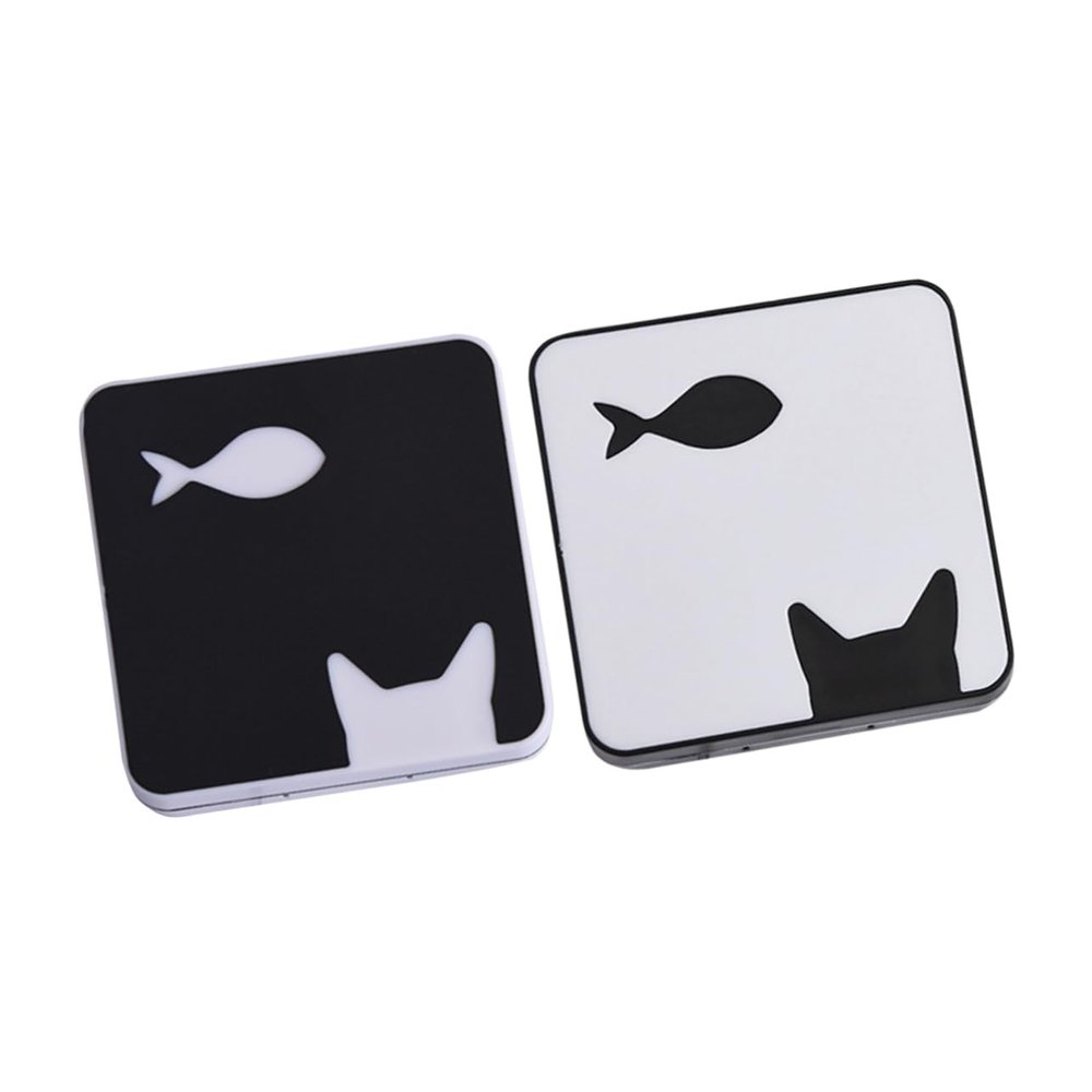 PartyKindom 2pcs Women Glasses Case for Contacts Lenses Fish Pattern Lense Organizer Storage Box Portable and Compact for Travel