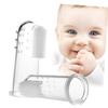 PartyKindom Baby Finger Toothbrush Infant Oral Massager Silicone 2pcs Set for Newborn Gum Care and Teeth Cleaning view 1