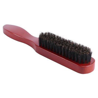 Angoily Men's Beard Brush Natural Pig Bristle Hair Brush for Men Wooden Handle for Fathers Day