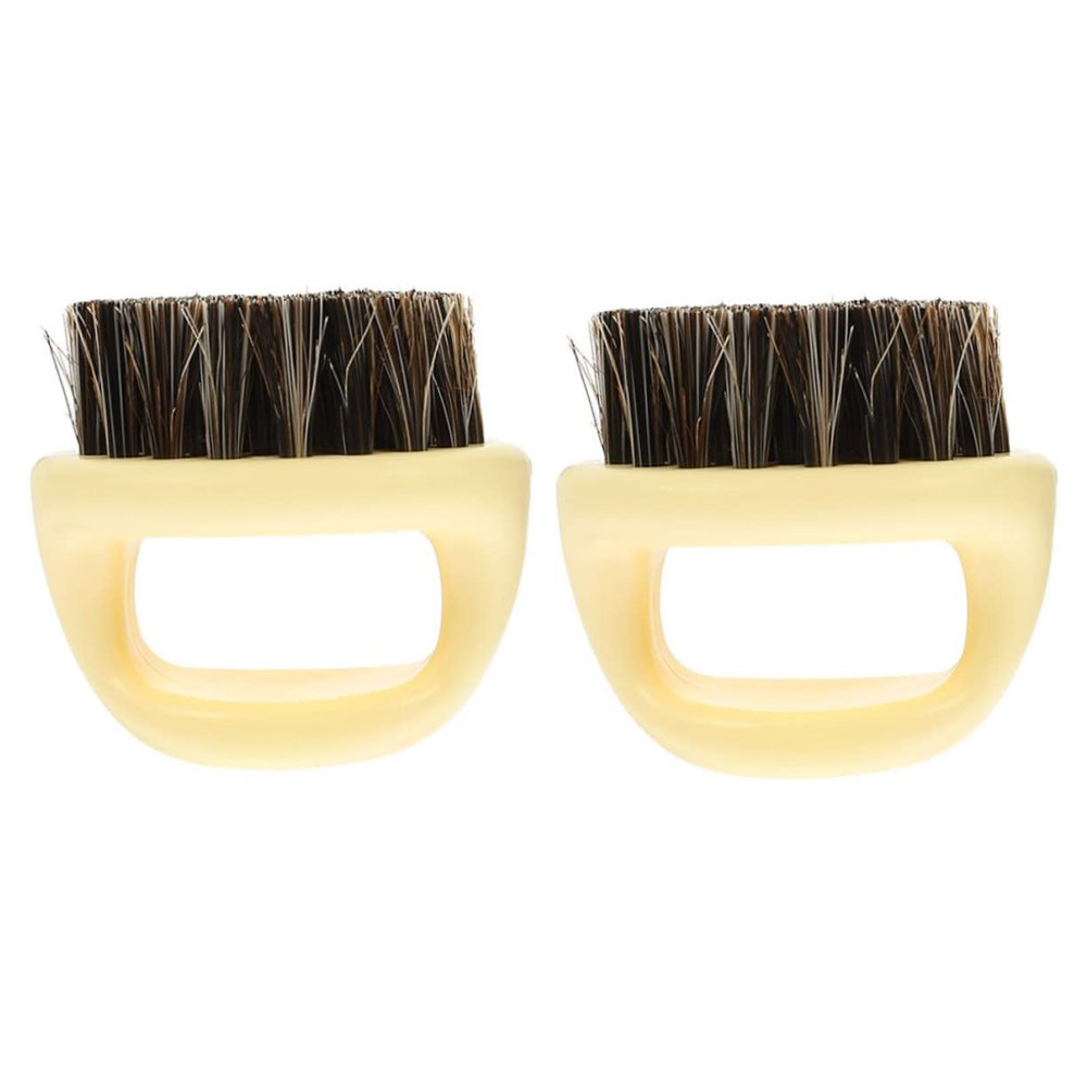 Angoily 2pcs Beard Styling Comb Portable Beard Brush Multi-use Comb for Men Broken Hair Removal Bristle for Styling