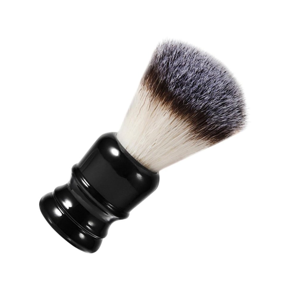 Beavorty Whisker Brush Resin Handle Nylon Beard Cleaning Tool for Men Styling Beard Brush Portable Simple Beauty Men