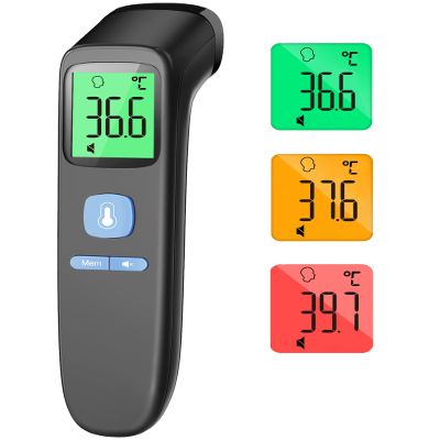 Forehead Thermometer for Adults, No-Touch Infrared Digital, Non Contact Baby Thermometer, Accurate Reading with Large Display, Fever Alarm, Mute Mode, Memory Recall