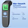 Forehead Thermometer for Adults, No-Touch Infrared Digital, Non Contact Baby Thermometer, Accurate Reading with Large Display, Fever Alarm, Mute Mode, Memory Recall view 2