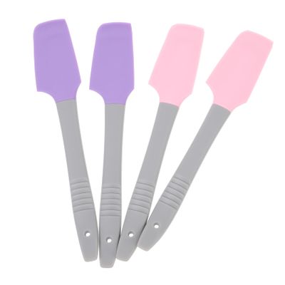 DOITOOL 4pcs Silicone Wax Scraping Spatulas Curved Waxing Applicator Sticks for Hand Foot Body Hair Removal Professional Beauty Tools for Home and Salon Use