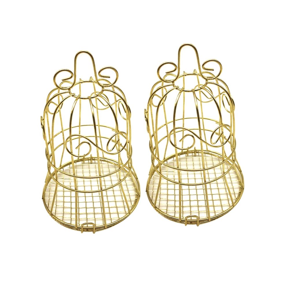 LALAFINA 6pcs European Style Wedding Favor Boxes Hollow Iron Bell Shape Candy Boxes Durable Party Supplies for Weddings Anniversaries Events Finish