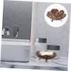 Holibanna Wooden Soap Box Soap Holder Drainage for Bathroom Sink Tray Slip Design for Shower Use Natural Material view 4