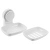 CAXUSD Wall-mounted Soap Dish Double Layer No-drill Bathroom Soap Tray with Drain Self-adhesive Punch-free Organizer for Shower and Sink view 1