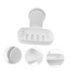 CAXUSD Wall-mounted Soap Dish Double Layer No-drill Bathroom Soap Tray with Drain Self-adhesive Punch-free Organizer for Shower and Sink view 2