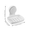 CAXUSD Wall-mounted Soap Dish Double Layer No-drill Bathroom Soap Tray with Drain Self-adhesive Punch-free Organizer for Shower and Sink view 3