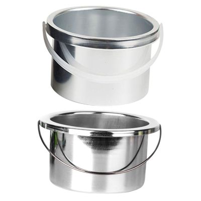 Angoily Wax Warmer Replacement Pot Wax Melting Machine Inner Pan 2pcs 105mm Aluminum Metal Container for Salon Hair Removal
