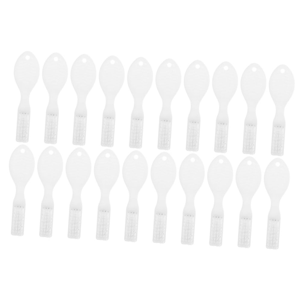 FOMIYES 20pcs Mini Toothbrushes Small Short Handle Portable Prison Toothbrushes Soft Bristle Anti-self- Cleaning Tools for Inmates and Mental Health Facilities