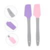 Mipcase Silicone Wax Spatula Set 4pcs Portable Wax Applicator Tools Curved Cream Applicators for Hand Foot and Body Care, Includes 2 Purple and 2 Pink Waxing Sticks for Women view 4