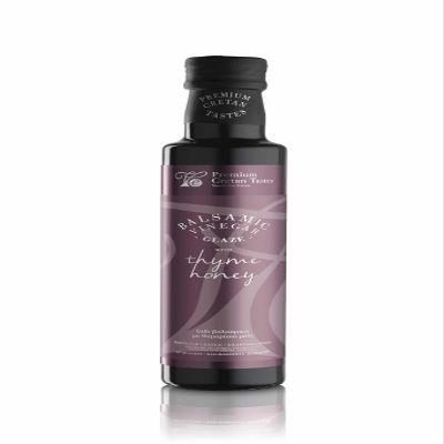 Vassilakis Estate Greek Balsamic Vinegar with Thyme Honey  250ml  Gourmet Flavoured Vinegar from Greece, Perfect for Dressings, Marinades & Glazes