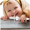 Angoily Baby Toothbrush Silicone Toothbrush for Baby 4Pcs Soft Bristle for 6 to 12 Months with Suction Base Toddler Oral Cleaner for Newborn Daily Use view 2