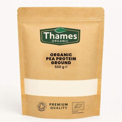 Thames Organic Organic Pea Protein Ground - Premium Vegan Supplement for Muscle Growth & Dietary Plans 500g