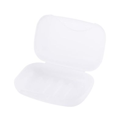 Alipis 2pcs Double Buckle Soap Box Portable Soap Holder for Bathroom Household Use Made of Material