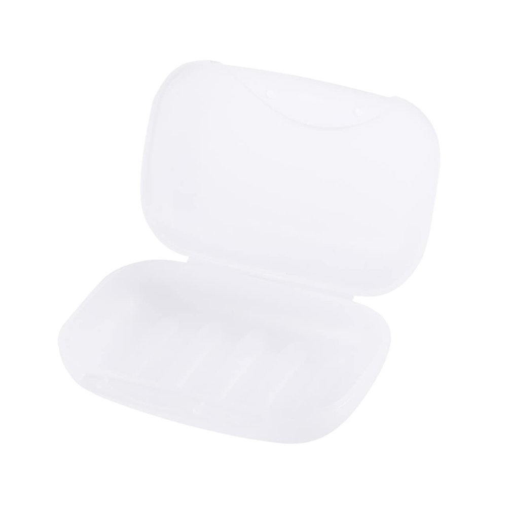 Alipis 2pcs Double Buckle Soap Box Portable Soap Holder for Bathroom Household Use Made of Material