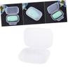 Alipis 2pcs Double Buckle Soap Box Portable Soap Holder for Bathroom Household Use Made of Material view 2