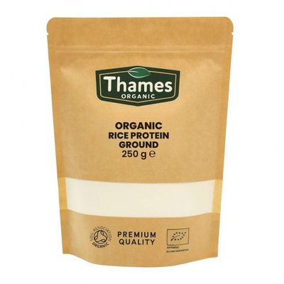 Thames Organic Organic Rice Protein Ground: Premium Plant-Based Protein for Health & Fitness Enthusiasts - Vegan-Friendly 250g