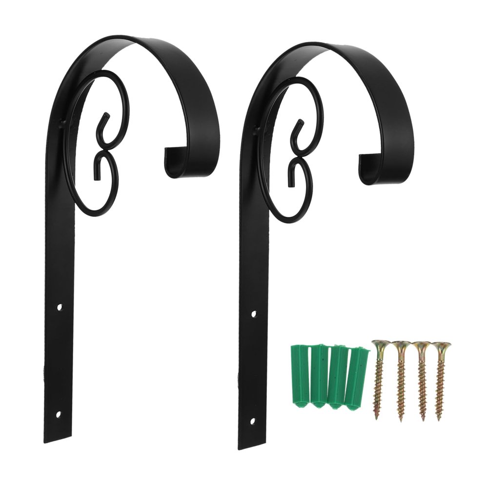 BESPORTBLE Iron Garden Hook Wall-Mounted Flower Pot Holder Outdoor Bracket for Balcony Rack