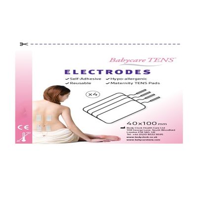 Babycare TENS Replacement TENS electrodes 40x100mm pk4 - Maternity/Labour Pads Large