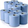 Protectafile Trade Centrefeed Blue Roll - 2 Ply Embossed Blue Paper Towel Roll (Pack of 12 Rolls) view 1
