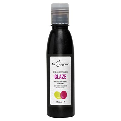 Mr Organic Glaze with Balsamic Vinegar of Modena - Authentic Italian Flavours - Vegan-Friendly - Made with Organic Ingredients - Sweet and Tangy Taste - Ideal for Enhancing Dishes