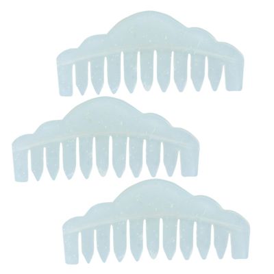 DOITOOL 3pcs Jade Hair Combs for Scalp Massaging and Circulation Relief Smooth Edges for Comfortable Use Elegant Appearance Sky