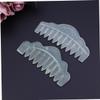 DOITOOL 3pcs Jade Hair Combs for Scalp Massaging and Circulation Relief Smooth Edges for Comfortable Use Elegant Appearance Sky view 3