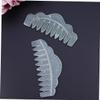 DOITOOL 3pcs Jade Hair Combs for Scalp Massaging and Circulation Relief Smooth Edges for Comfortable Use Elegant Appearance Sky view 4