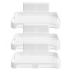 PRETYZOOM 3pcs Adhesive Soap Drainer Tray Bathroom Wall Mount Soap Case Holder Non-punch Storage Tray for Daily Use view 1