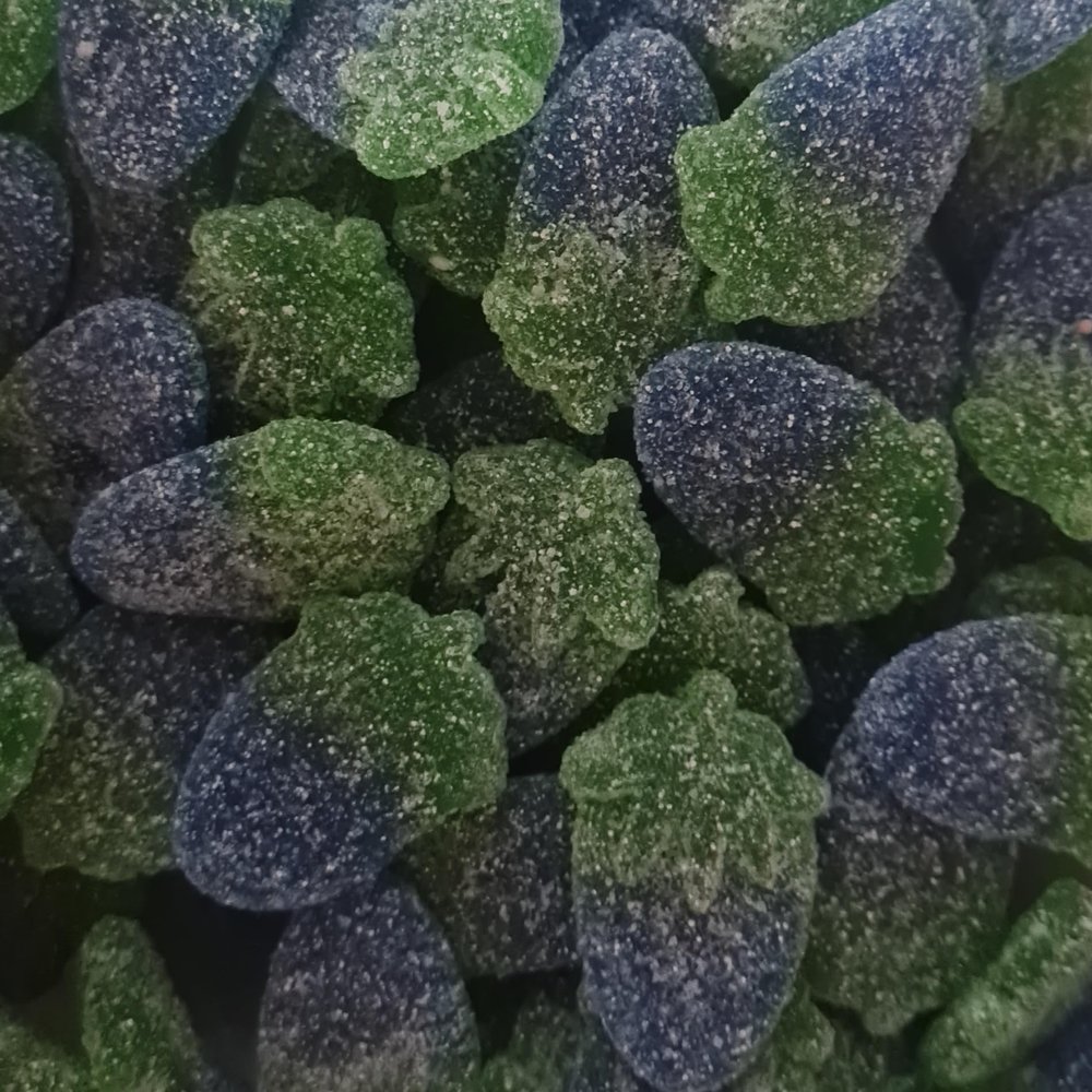 TAOS Fizzy Blue Raspberry Vegan Gummy Pick & Mix Sweets Kingsway 500g (Blue-Raspberry)