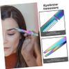 Didiseaon Stainless Steel 4Pcs Eyebrow Set Ergonomic Grip Facial Hair Removal for Women and Men Lightweight and Travel Friendly view 3