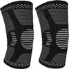 VIP Knee Pads Knee Support for Women/Men, 2 Pack Knee Brace Compression Sleeve Support Arthritis, Joint Pain Ligament Injury Meniscus Tear ACL Volleyball Sports, Black, Medium view 1
