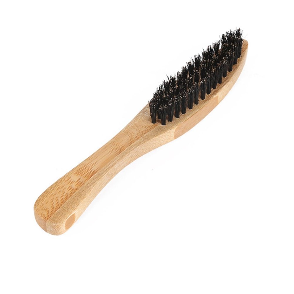 Mipcase 2pcs Men Beard Brush Long Handle Bristles Portable Styling Facial Grooming Brush for Beard Cleaning and Shaping