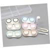PartyKindom Lens Case Holder Set 6pcs, Plastic Container with Tweezers and Suction Stick, Portable Storage Box for Travel and Home Use view 2