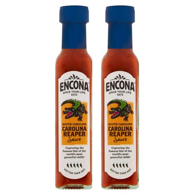 2 x Encona Carolina Reaper Extra Hot Chilli Sauce 142ml