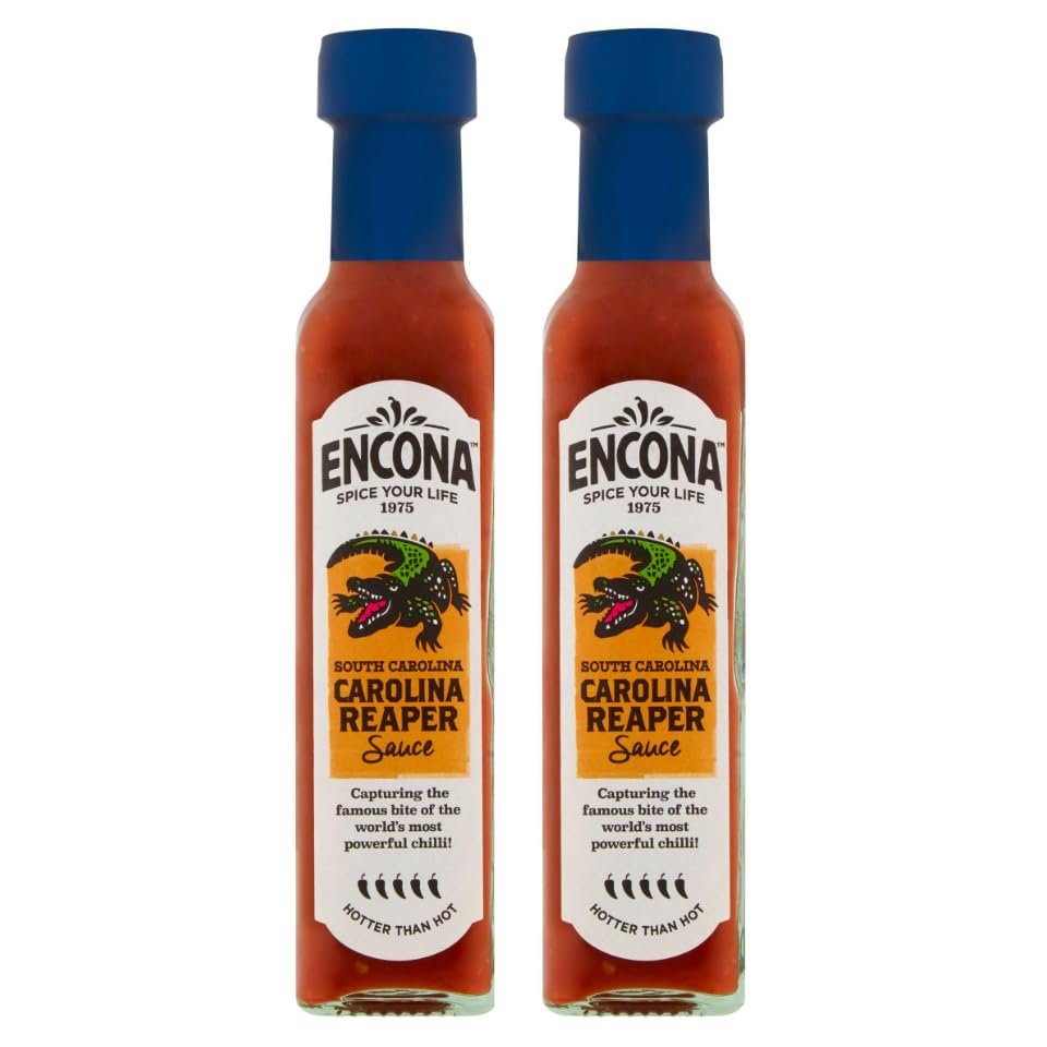 2 x Encona Carolina Reaper Extra Hot Chilli Sauce 142ml