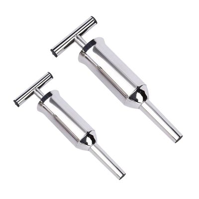 PRETYZOOM 2pcs Stainless Steel Sausage Stuffer Funnel Tubes Household Meat Filling Tool Manual Sausage Making Set Big and Small Sizes for Home Cooking