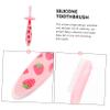 Gatuida Convenient Silicone Toothbrush Boy Girl Toothbrush Extra Soft for Months view 3