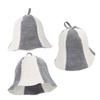 Didiseaon Thermal Felt Sauna Hats Set of 3 with Hanging Ring, Thick Protective Caps for Bath and Shower, Comfortable Breathable Sauna Headwear