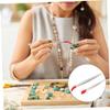 DOITOOL 4pcs Stainless Steel Elbow Tweezers for Women Tip Lash Tweezers Home and Stamp Use Rubber Tips view 3