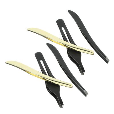DOITOOL Elegant Eyebrow Pluckers 6 Pack Professional Clip Eyebrow Tweezers Makeup Tool Set for Women for Travel Home Use