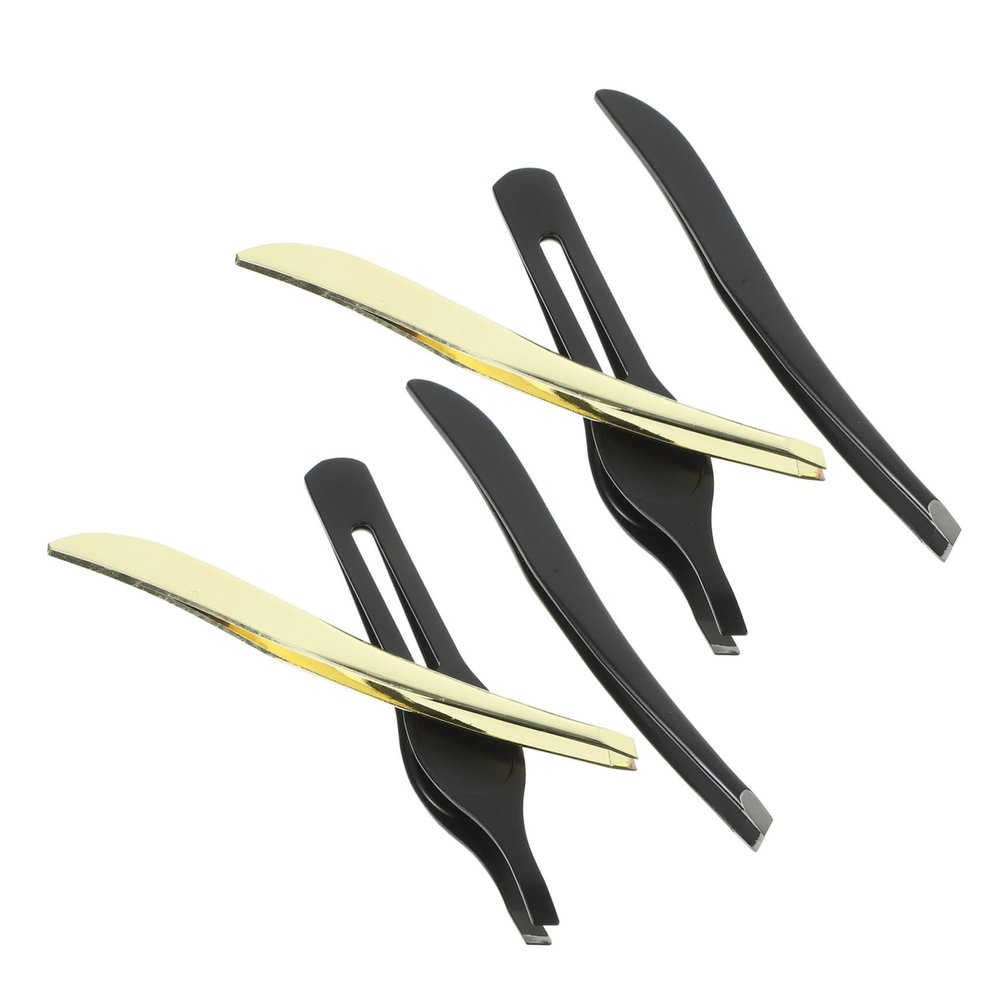 DOITOOL Elegant Eyebrow Pluckers 6 Pack Professional Clip Eyebrow Tweezers Makeup Tool Set for Women for Travel Home Use